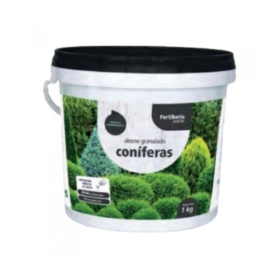 FERTIBERIA Abono granulado 1Kg para coníferas con Efecto antiamarronamiento
