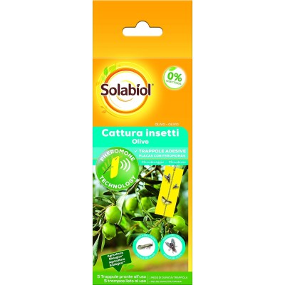 Solabiol Placas cromótropicas con feromonas para el control de las plagas de Olivo, sin insecticida