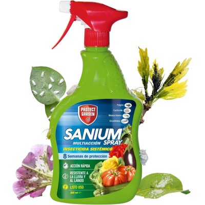 SANIUM SPRAY MULTIACCIÓN - PROTECCIÓN CONTRA PULGONES, COCHINILLA ALGODONOSA, MOSCA BLANCA Y CICADÉLIDOS 800ML