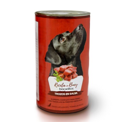 LATA DOG#1 HUMEDO BUEY 1230GR