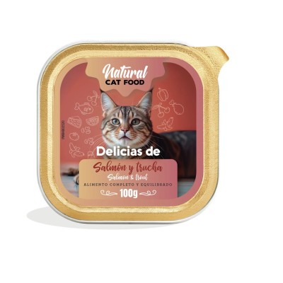 DELICIAS DE SALMON Y TRUCHA GATO 100GR