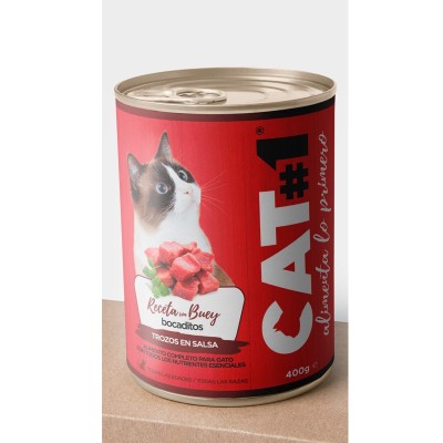 CAT#1 HUMEDA BOCADITOS DE BUEY 400GR