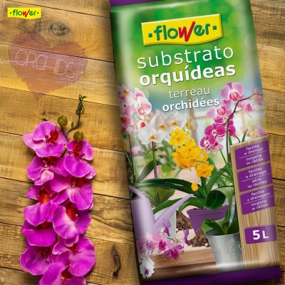 FLOWER SUSTRATO PARA ORQUÍDEAS 5L