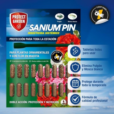 INSECTICIDA Y FERTILIZANTE DOBLE ACCIÓN SANIUM PIN PASTILLAS