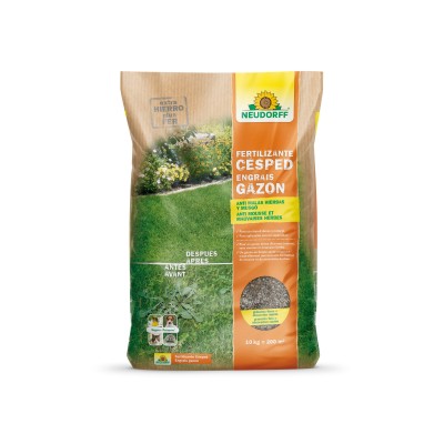 Neudorff Fertilizante para Césped Con Hierro y Potasio - 10KG