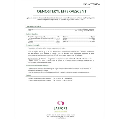 LAFFORT OENOSTERYL 5 (Effervescent) - CAJA 42 PASTILLAS
