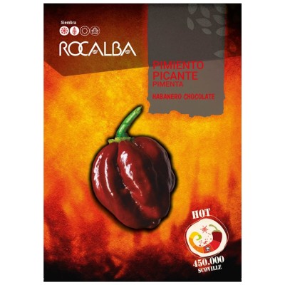 ROCALBA Semillas Pimiento Picante Habanero Chocolate