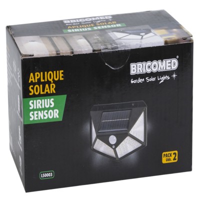 APLIQUE SOLAR SIRIUS SENSOR PACK 2UD