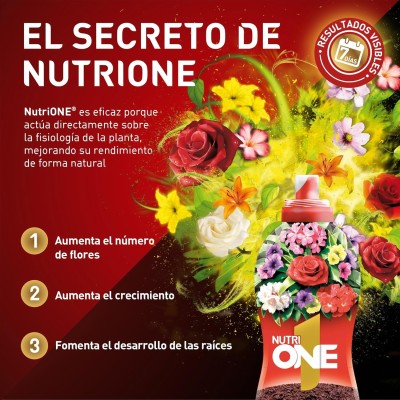 NUTRI ONE ABONO LÍQUIDO CONCENTRADO PARA TODO TIPO DE PLANTAS Y FLORES 1L
