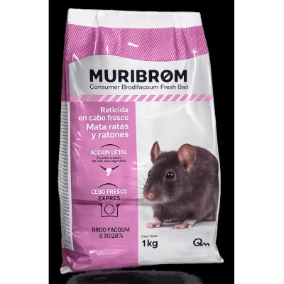 QUIMUNSA Muribrom Raticida Cebo Fresco 1kg