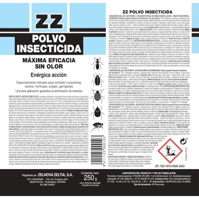 ZELNOVA ZELTIA POLVO INSECTICIDA 250G