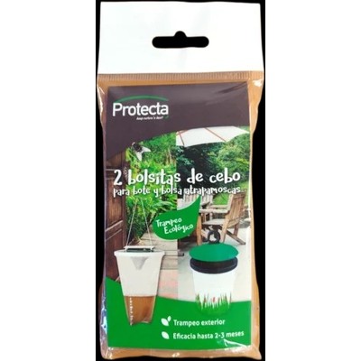 PROTECTA 2 BOLSITAS DE CEBO PARA TRAMPA ATRAPAMOSCAS